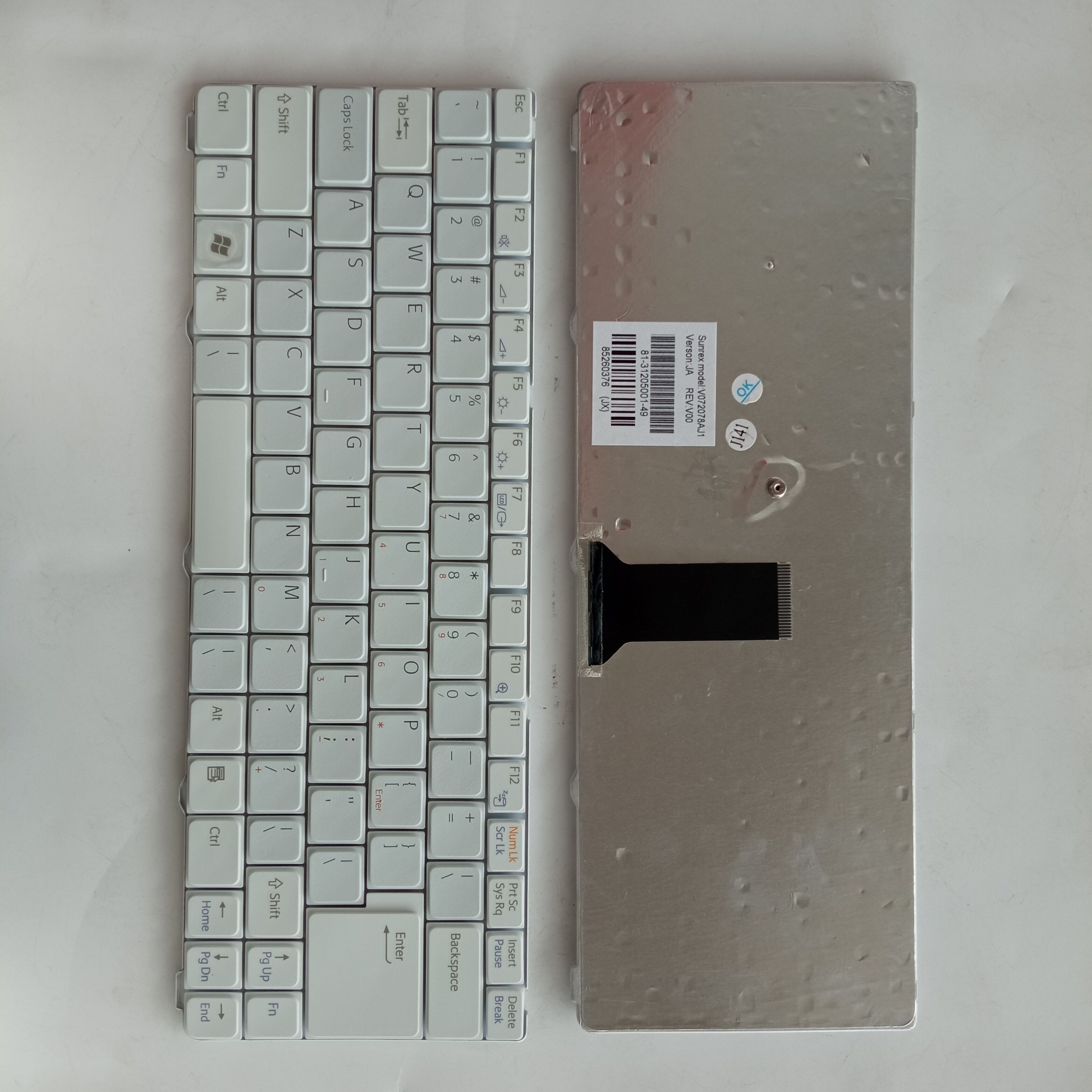 Picture of New Replacement Laptop Keyboard For SONY NR Japanese version WHITE (OEM) UI Layout